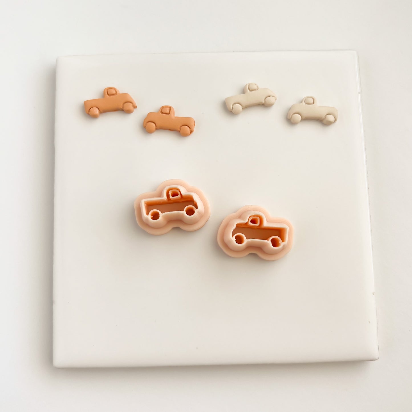 Truck Stud Clay Cutter | Mini Truck Polymer Clay Cutter for DIY Earrings, Jewelry, and Crafts