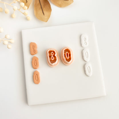 BOO Spooky Clay Cutters | BOO Spooky Polymer Clay Cutter Set for DIY Halloween Earrings Gothic Jewelry and Handmade Creepy Accessories