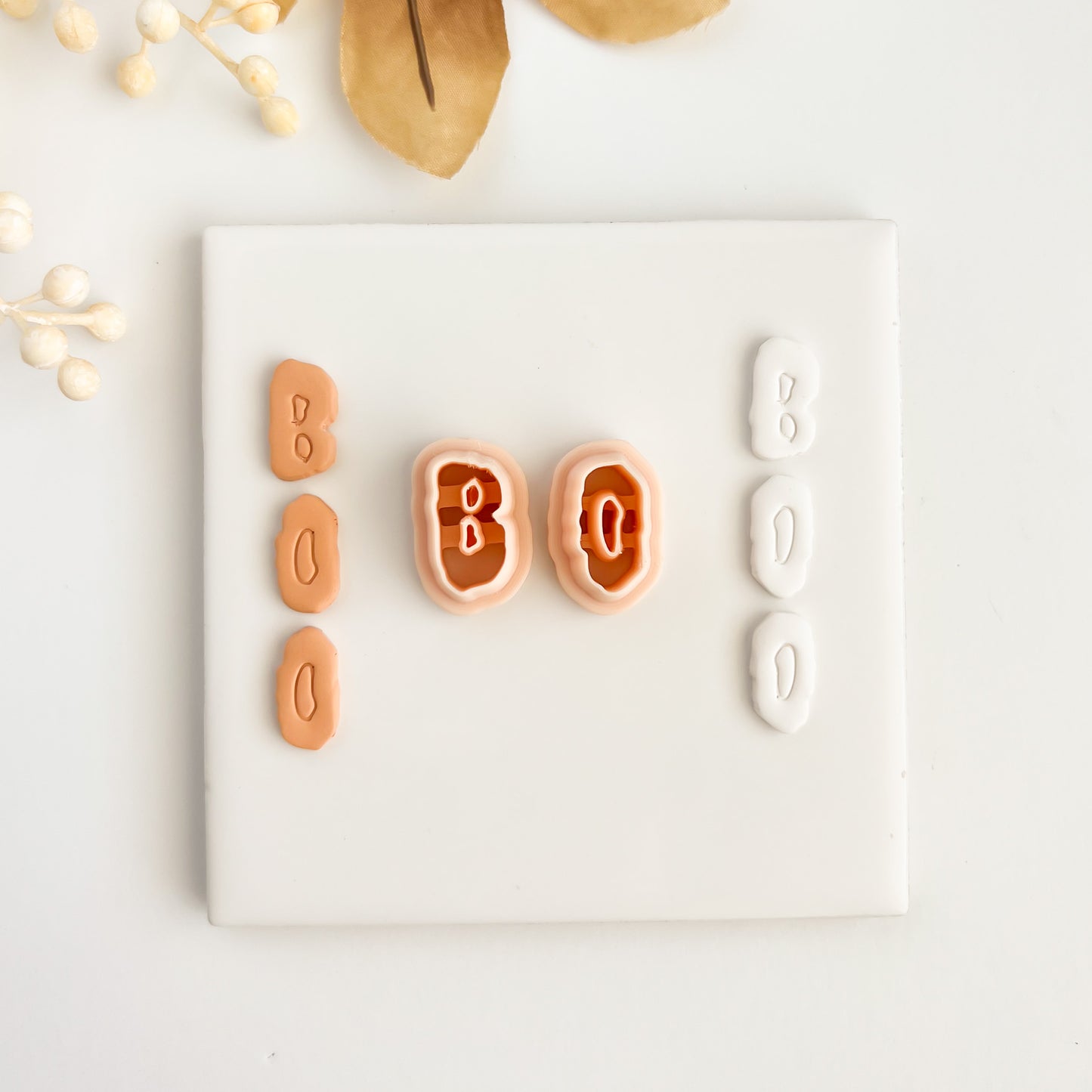 BOO Spooky Clay Cutters | BOO Spooky Polymer Clay Cutter Set for DIY Halloween Earrings Gothic Jewelry and Handmade Creepy Accessories
