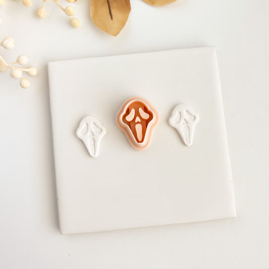 Scream Mask Clay Cutter | Scary Halloween Mask Polymer Clay Cutter for DIY Jewelry and Decorations