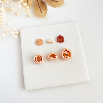 Cozy Stud Trio Clay Cutter | Cozy Stud Trio Polymer Clay Cutter Set for DIY Earrings Winter Jewelry and Handmade Holiday Accessories