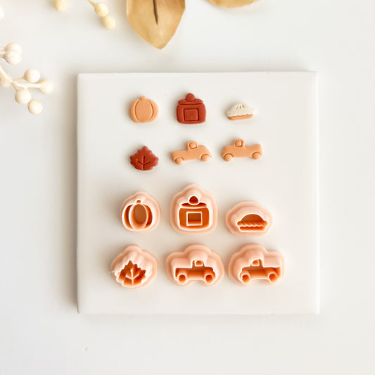 Cozy Stud Set No. 2 Clay Cutter | Cozy Stud Set No. 2 Polymer Clay Cutter for DIY Earrings Warm Jewelry and Winter-Themed Accessories