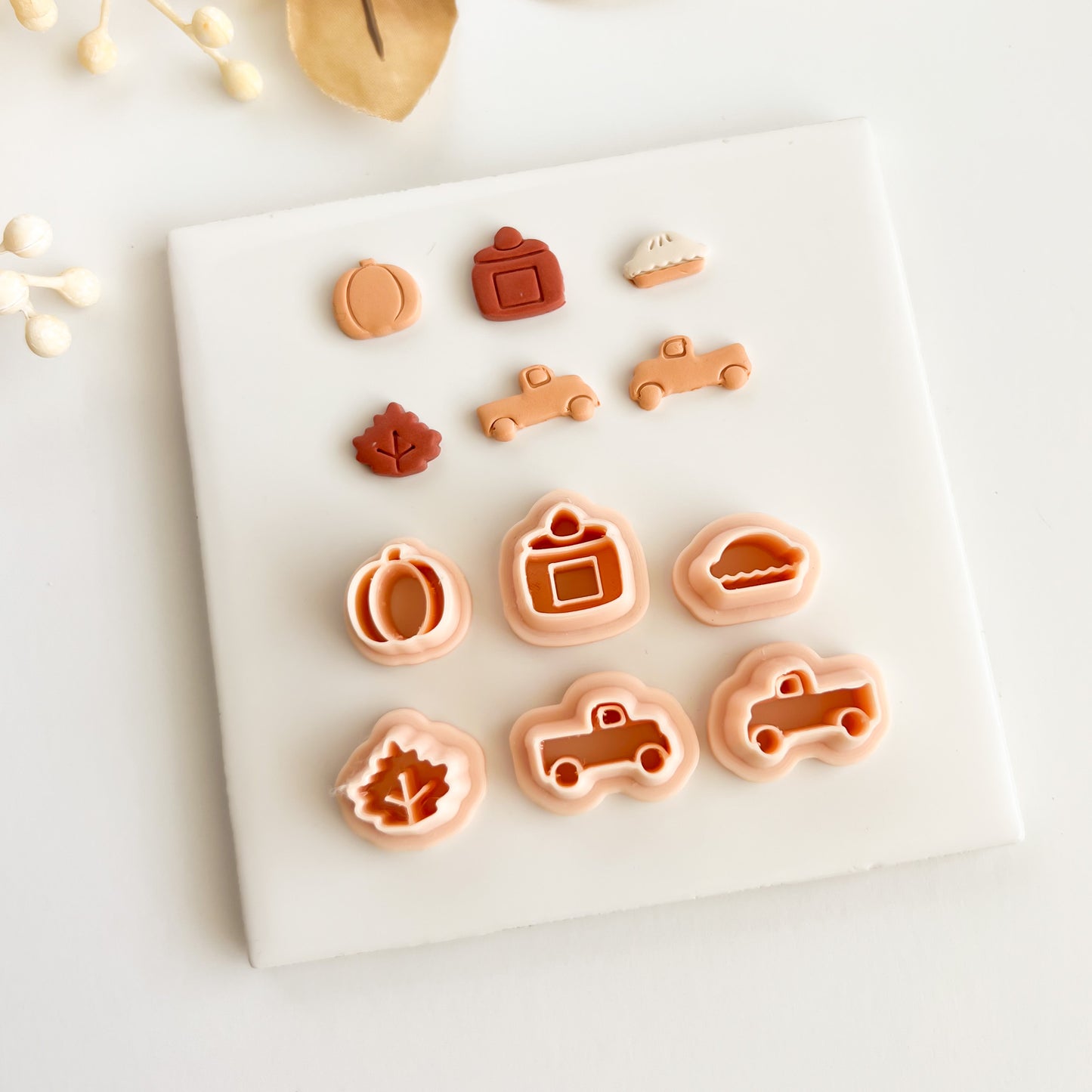 Cozy Stud Set No. 2 Clay Cutter | Cozy Stud Set No. 2 Polymer Clay Cutter for DIY Earrings Warm Jewelry and Winter-Themed Accessories