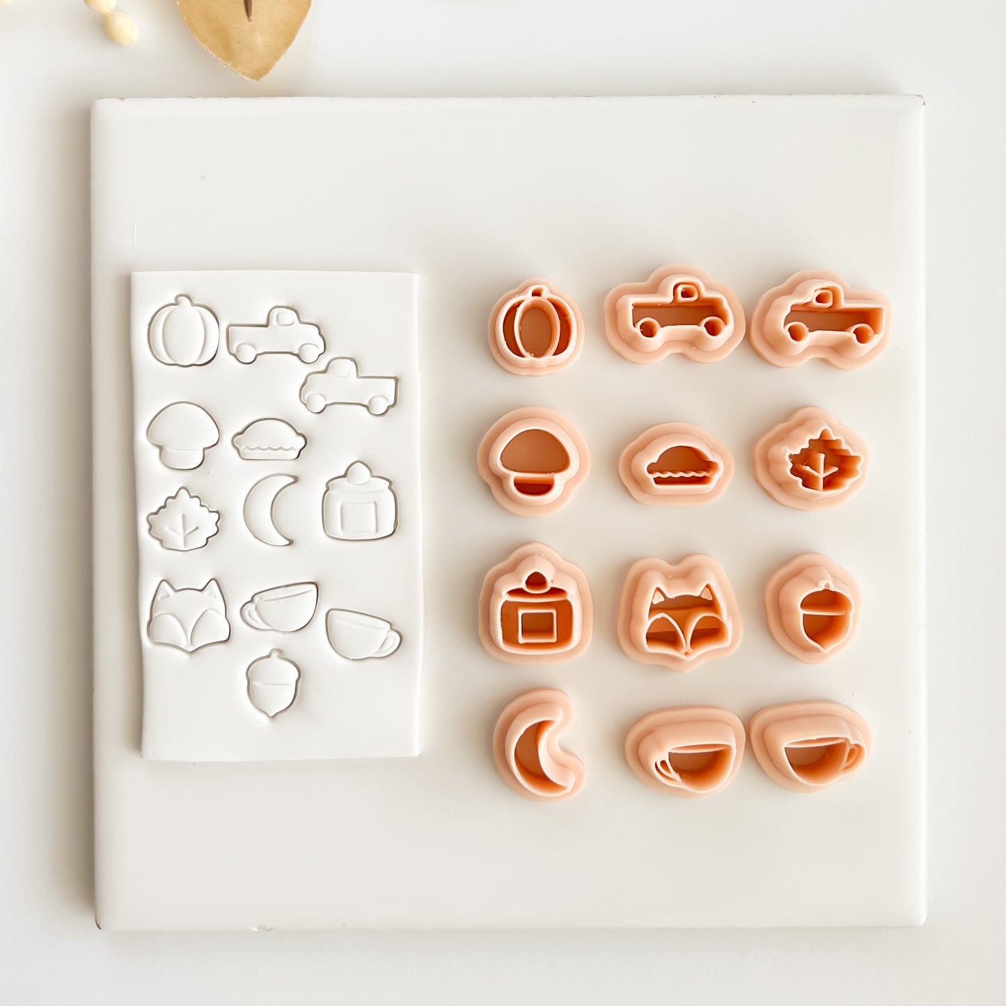 Cozy Stud Set No. 3 Clay Cutter | Cozy Stud Set No. 3 Polymer Clay Cutter for DIY Earrings Fall Jewelry and Seasonal Handmade Crafts
