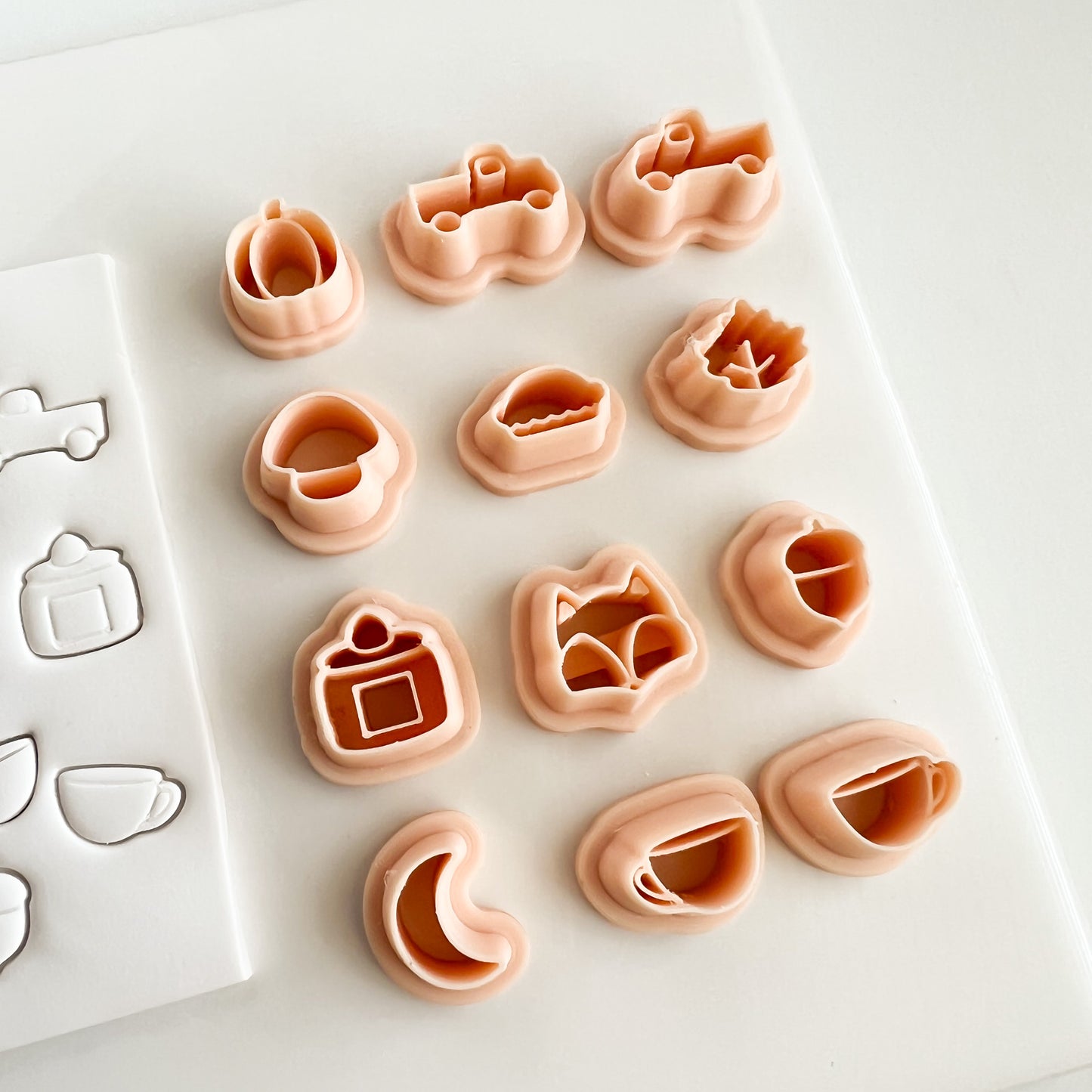 Cozy Stud Set No. 3 Clay Cutter | Cozy Stud Set No. 3 Polymer Clay Cutter for DIY Earrings Fall Jewelry and Seasonal Handmade Crafts