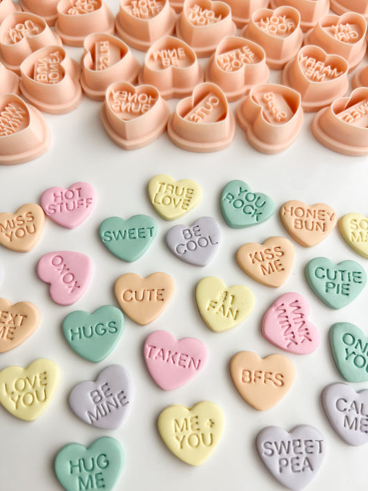 Valentine Sweethearts - Clay Cutter | Valentine Sweethearts Polymer Clay Cutter for DIY Love Earrings Romantic-Themed Jewelry and Handmade Cute Accessories