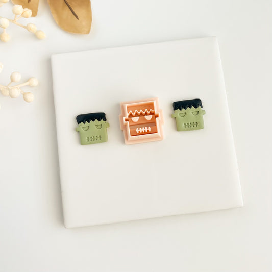 Frankenstein's Monster Clay Cutter | Frankenstein's Monster Polymer Clay Cutter for DIY Halloween Earrings Spooky-Themed Jewelry and Handmade Horror Accessories