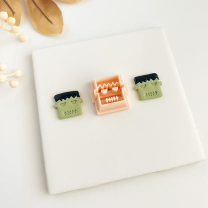 Frankenstein's Monster Clay Cutter | Frankenstein's Monster Polymer Clay Cutter for DIY Halloween Earrings Spooky-Themed Jewelry and Handmade Horror Accessories