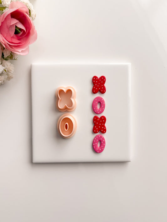 XO Valentine Letters No. 2 Clay Cutter | XO Valentine Letters No. 2 Polymer Clay Cutter for DIY Love Earrings Romantic Jewelry and Handmade Valentine's Accessories