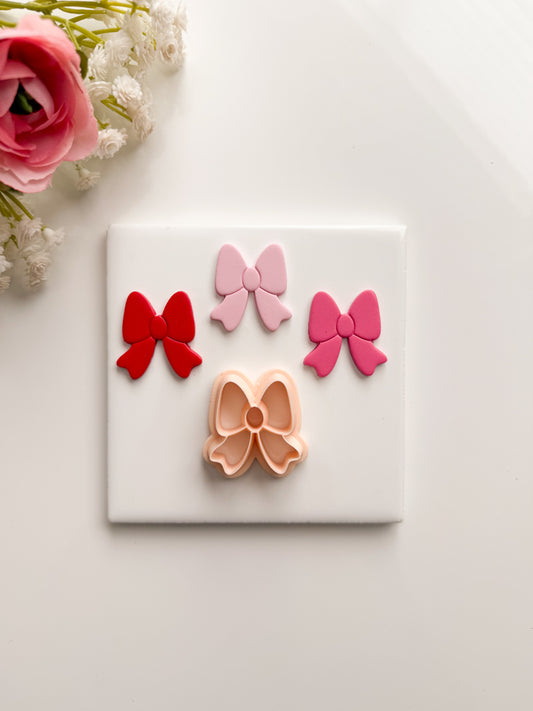 Valentine Bow No. 1 Clay Cutter | Valentine Bow Polymer Clay Cutter for DIY Romantic Earrings Cute Jewelry and Handmade Valentine's Accessories