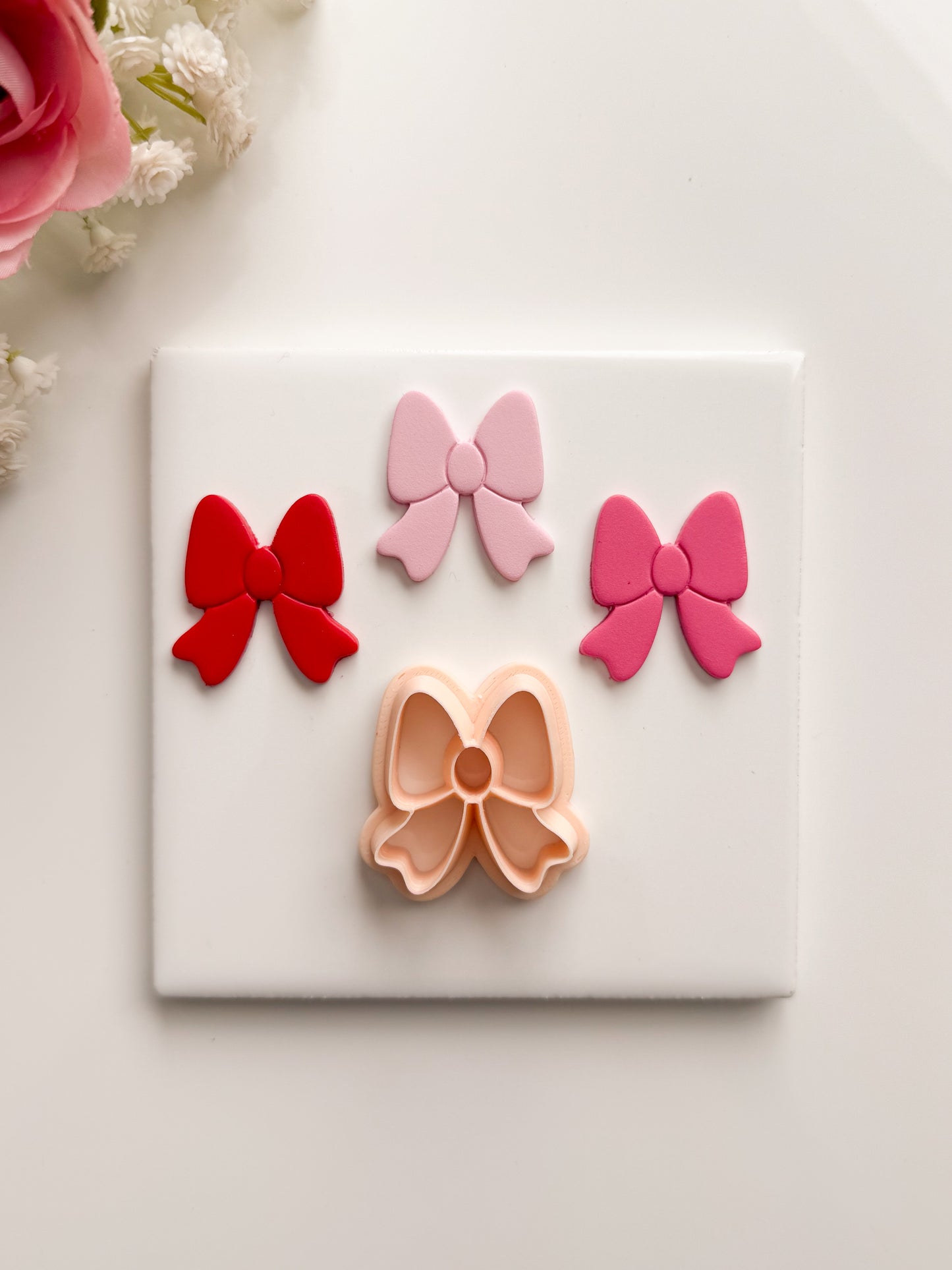 Valentine Bow No. 1 Clay Cutter | Valentine Bow Polymer Clay Cutter for DIY Romantic Earrings Cute Jewelry and Handmade Valentine's Accessories