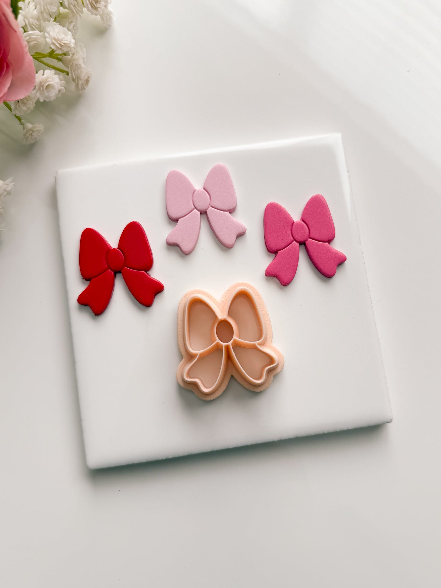 Valentine Bow No. 1 Clay Cutter | Valentine Bow Polymer Clay Cutter for DIY Romantic Earrings Cute Jewelry and Handmade Valentine's Accessories