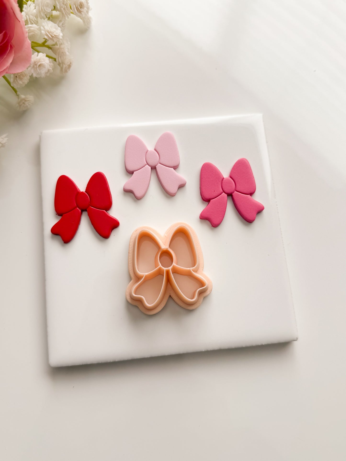 Valentine Bow No. 1 Clay Cutter | Valentine Bow Polymer Clay Cutter for DIY Romantic Earrings Cute Jewelry and Handmade Valentine's Accessories