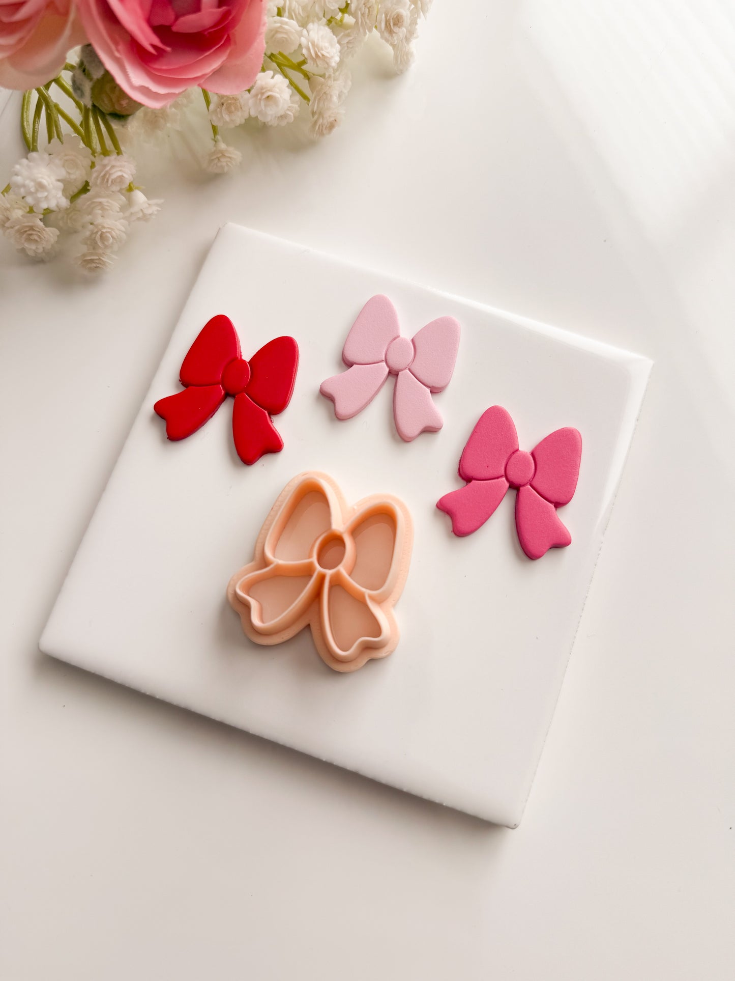 Valentine Bow No. 1 Clay Cutter | Valentine Bow Polymer Clay Cutter for DIY Romantic Earrings Cute Jewelry and Handmade Valentine's Accessories