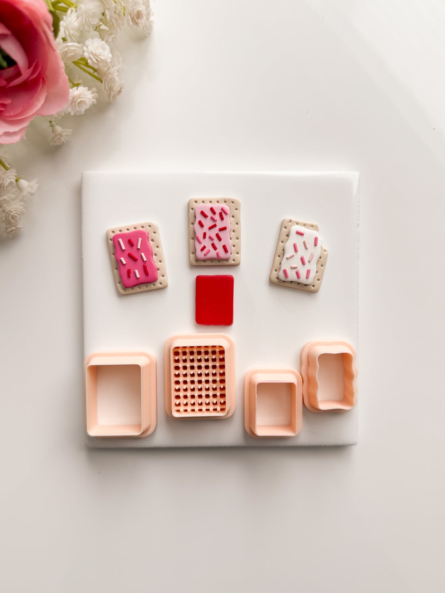 Basic Poptart Builder Clay Cutter | Basic Poptart Builder Polymer Clay Cutter for DIY Food Earrings Bakery-Themed Jewelry and Handmade Cute Accessories