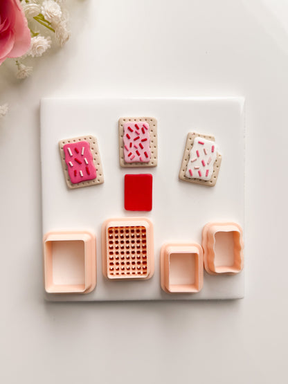 Basic Poptart Builder Clay Cutter | Basic Poptart Builder Polymer Clay Cutter for DIY Food Earrings Bakery-Themed Jewelry and Handmade Cute Accessories
