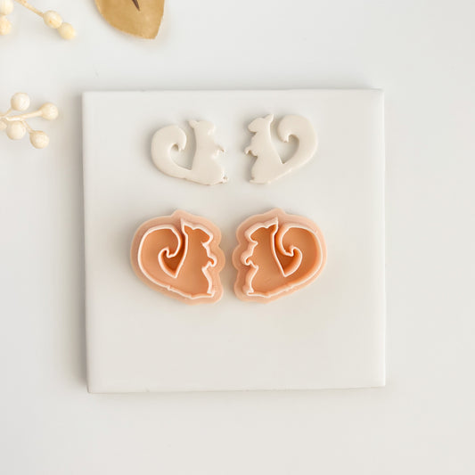 Squirrel Set Clay Cutter | Woodland-Themed Polymer Clay Cutter Set for DIY Earrings and Crafts