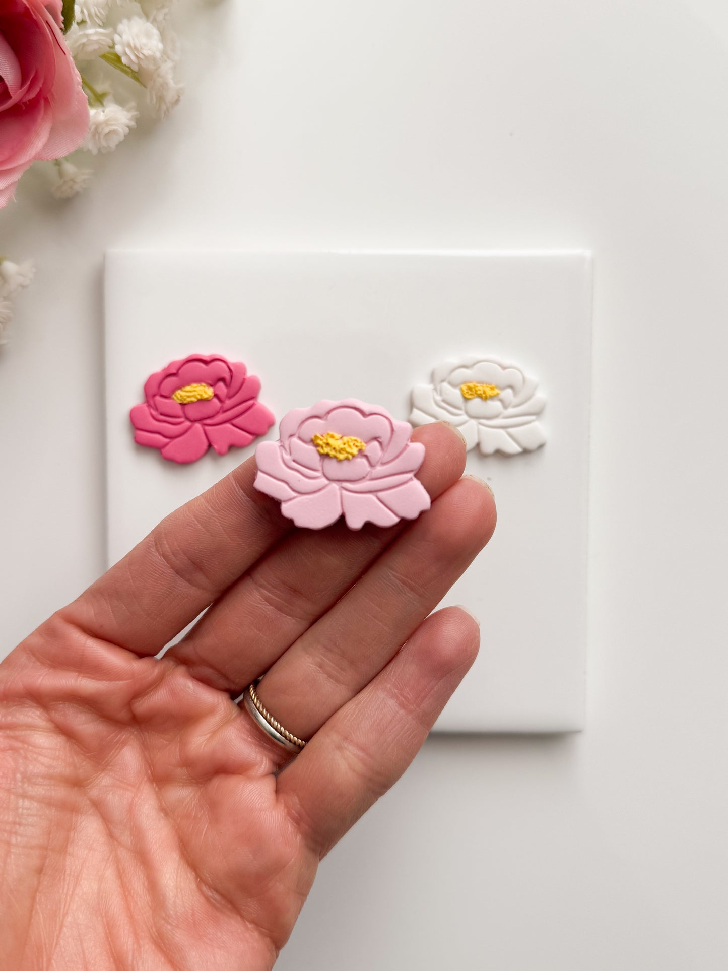 Peony No. 4 Clay Cutter | Peony No. 4 Polymer Clay Cutter for DIY Wedding Earrings Romantic Jewelry and Handmade Floral Accessories