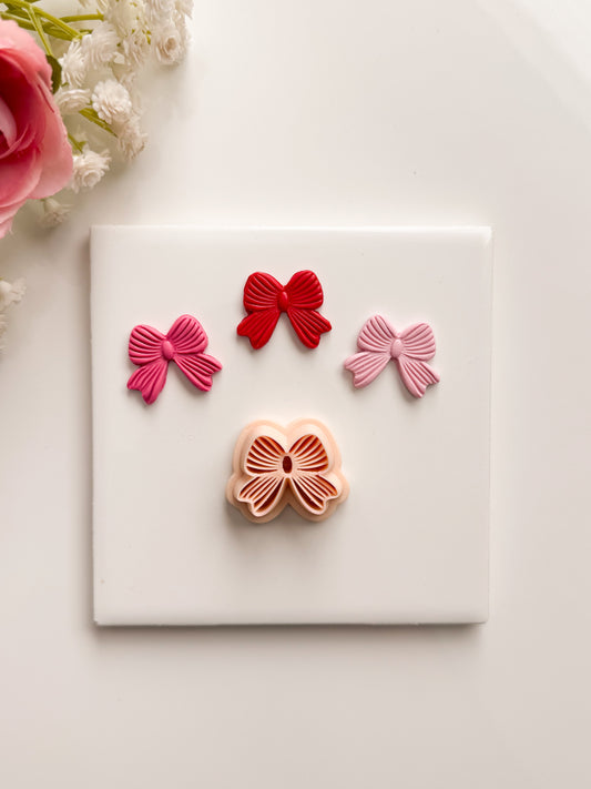 Valentine Bow No. 3 Clay Cutter | Valentine Bow No. 3 Polymer Clay Cutter for DIY Romantic Earrings Love-Themed Jewelry and Handmade Cute Accessories