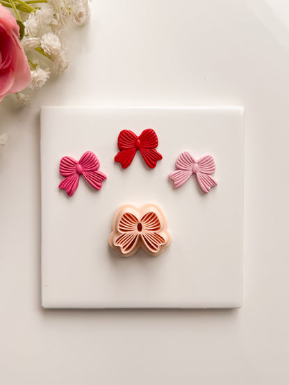 Valentine Bow No. 3 Clay Cutter | Valentine Bow No. 3 Polymer Clay Cutter for DIY Romantic Earrings Love-Themed Jewelry and Handmade Cute Accessories