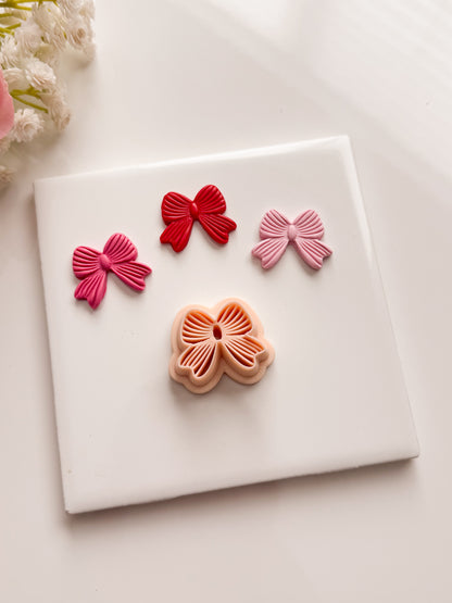 Valentine Bow No. 3 Clay Cutter | Valentine Bow No. 3 Polymer Clay Cutter for DIY Romantic Earrings Love-Themed Jewelry and Handmade Cute Accessories