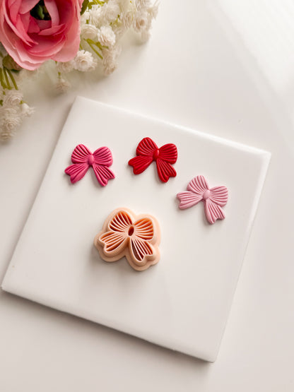 Valentine Bow No. 3 Clay Cutter | Valentine Bow No. 3 Polymer Clay Cutter for DIY Romantic Earrings Love-Themed Jewelry and Handmade Cute Accessories