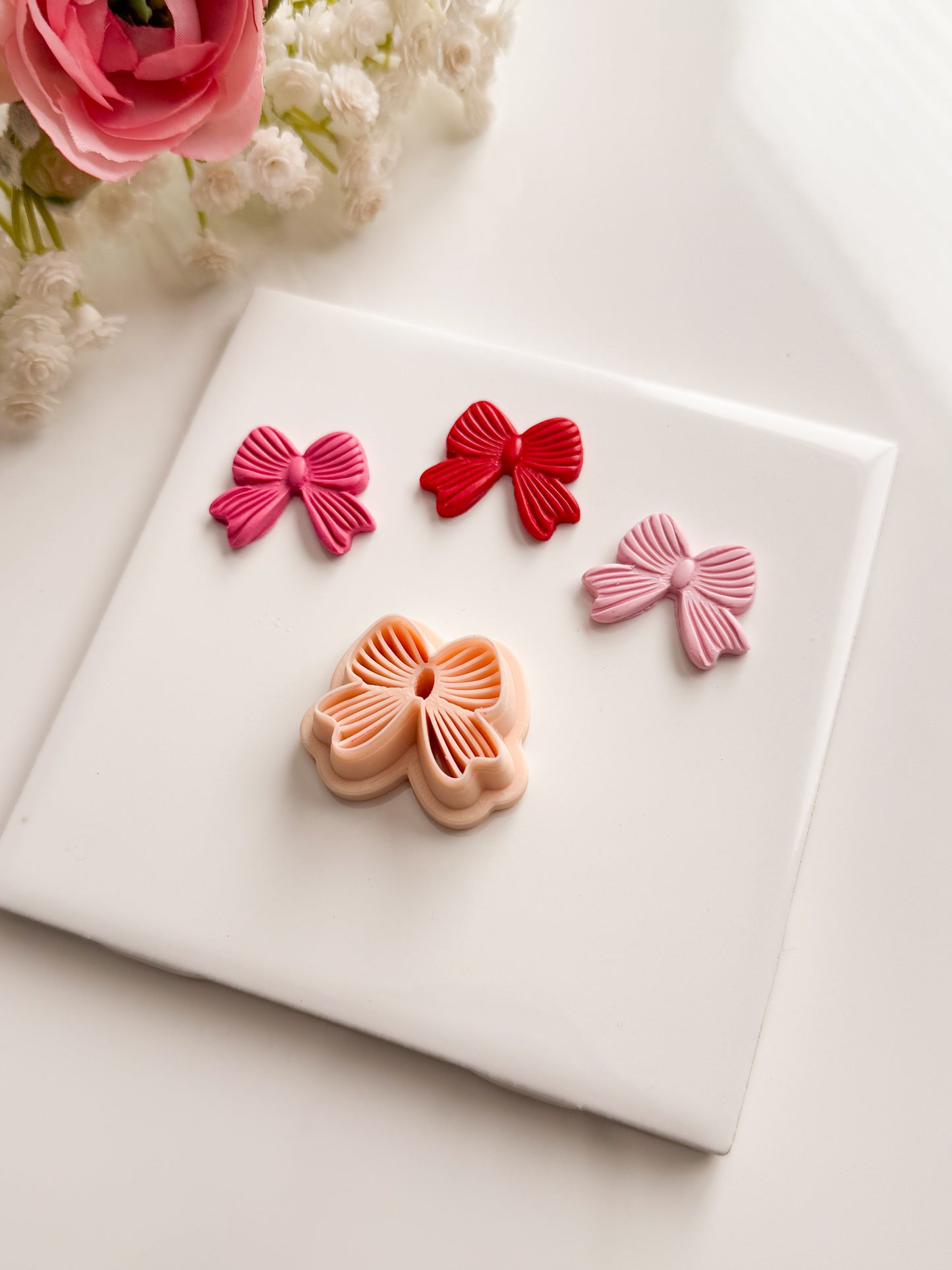 Valentine Bow No. 3 Clay Cutter | Valentine Bow No. 3 Polymer Clay Cutter for DIY Romantic Earrings Love-Themed Jewelry and Handmade Cute Accessories