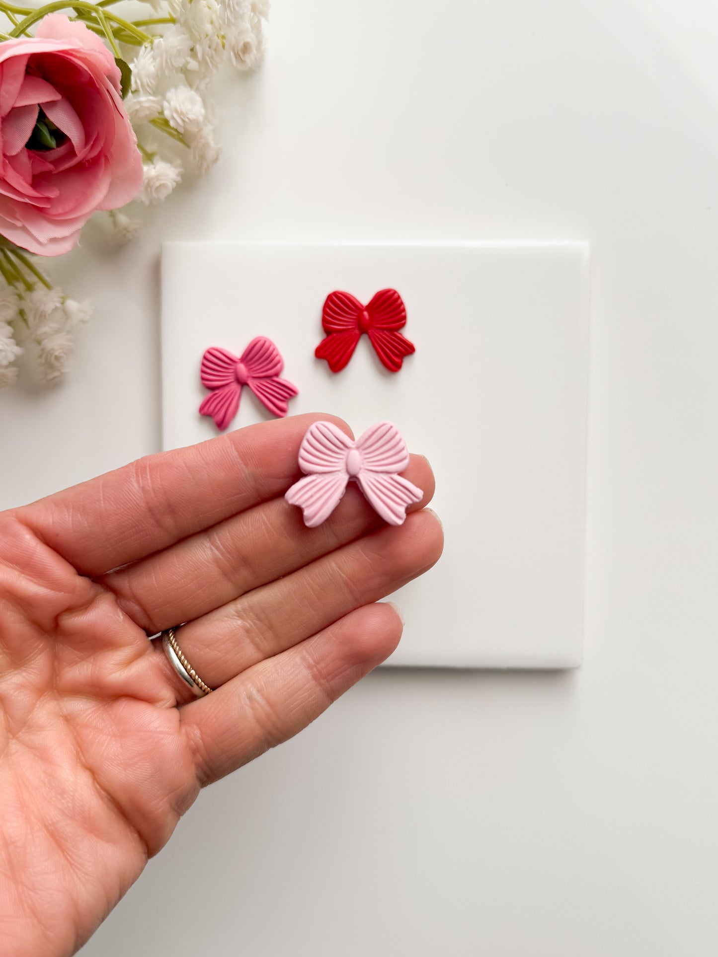 Valentine Bow No. 3 Clay Cutter | Valentine Bow No. 3 Polymer Clay Cutter for DIY Romantic Earrings Love-Themed Jewelry and Handmade Cute Accessories
