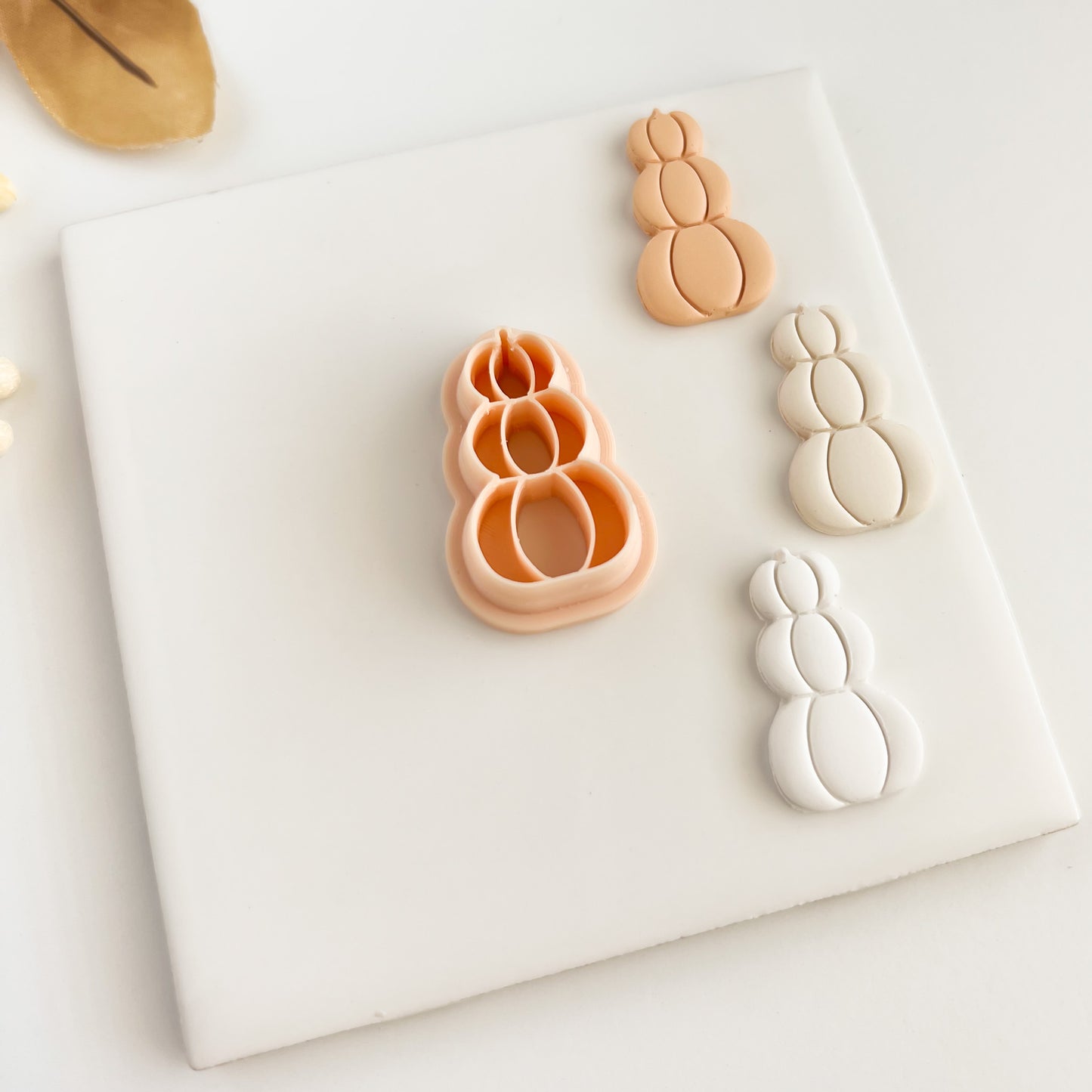 Stacked Pumpkin Clay Cutter | Fall and Thanksgiving Polymer Clay Cutter for Earrings and Baking