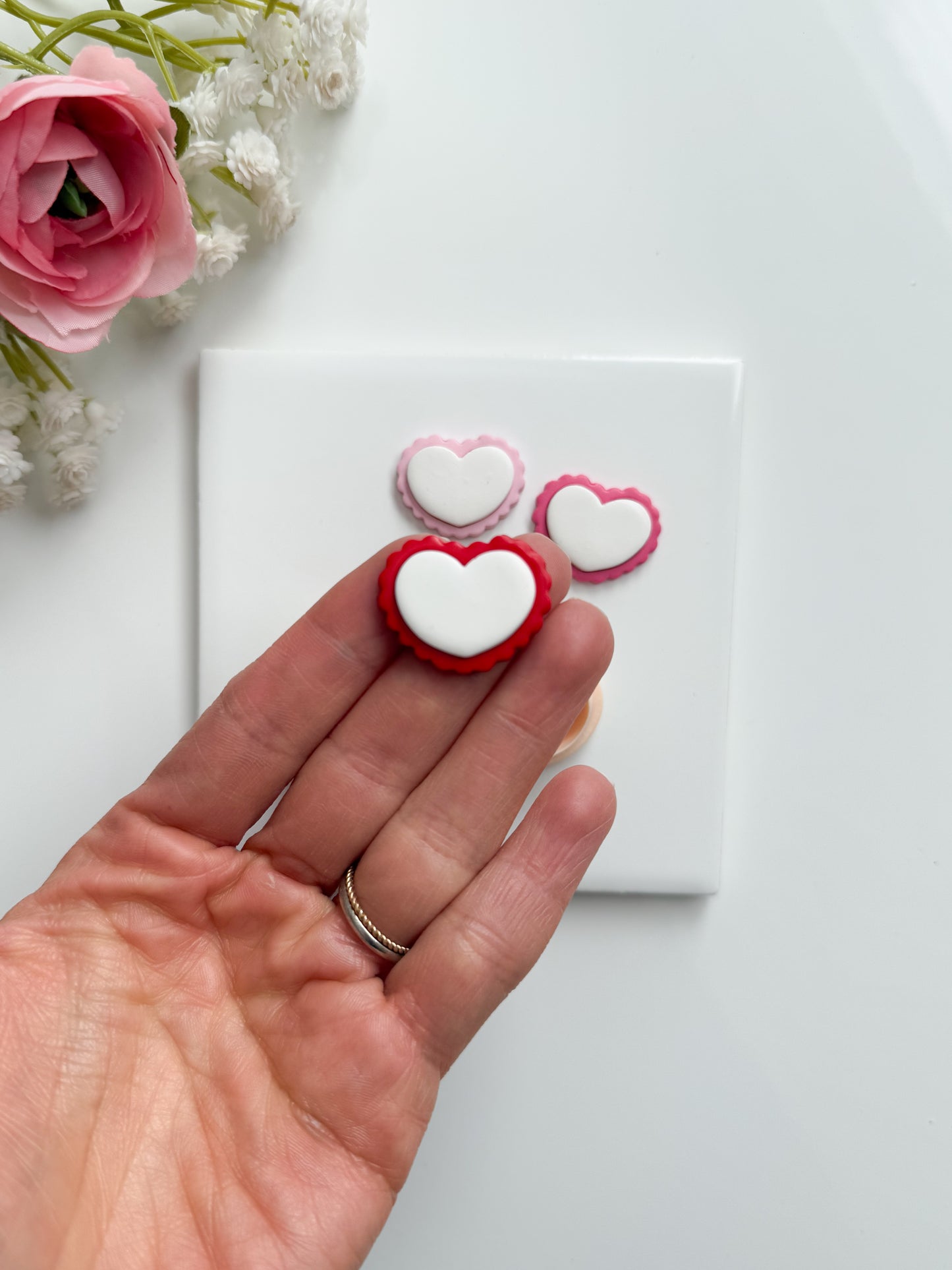 Scallop Heart No. 3 Clay Cutter | Scallop Heart No. 3 Polymer Clay Cutter for DIY Romantic Earrings Love Jewelry and Handmade Valentine's Accessories