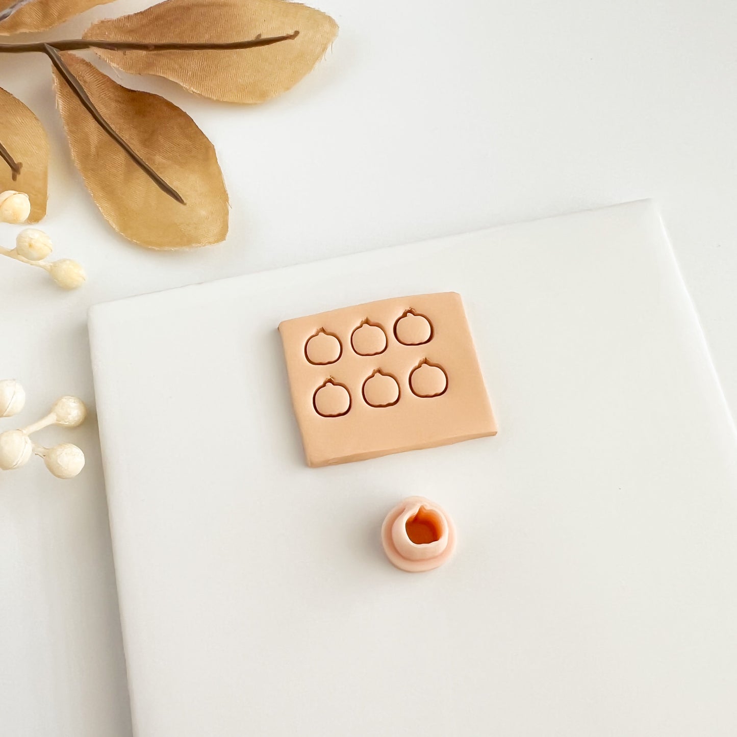 Micro Pumpkin Clay Cutter | Mini Pumpkin Polymer Clay Cutter for DIY Fall Earrings Halloween Jewelry Handmade Clay Craft Supplies