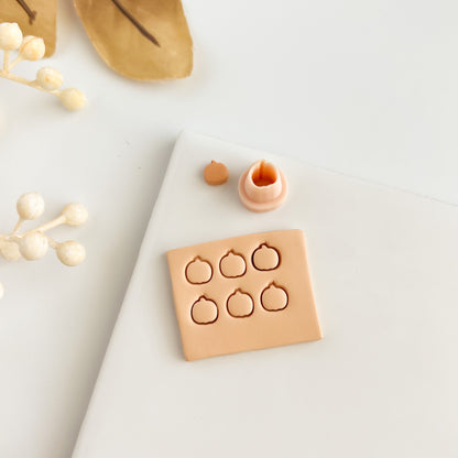 Micro Pumpkin Clay Cutter | Mini Pumpkin Polymer Clay Cutter for DIY Fall Earrings Halloween Jewelry Handmade Clay Craft Supplies