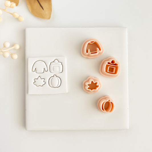 Cozy Stud Pack Clay Cutter | Cozy Stud Pack Polymer Clay Cutter Set for DIY Earrings Handmade Jewelry and Seasonal Fashion Accessories
