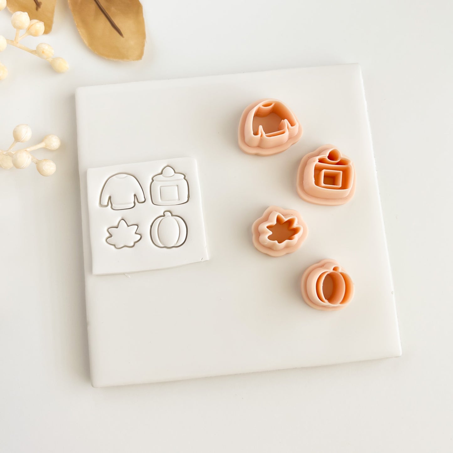 Cozy Stud Pack Clay Cutter | Cozy Stud Pack Polymer Clay Cutter Set for DIY Earrings Handmade Jewelry and Seasonal Fashion Accessories