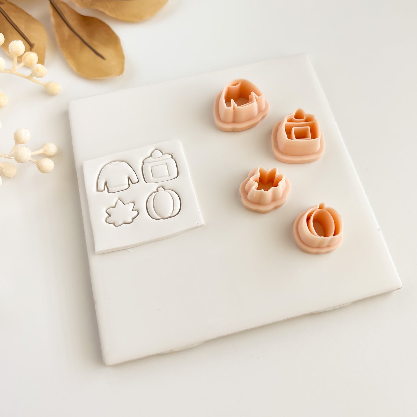 Cozy Stud Pack Clay Cutter | Cozy Stud Pack Polymer Clay Cutter Set for DIY Earrings Handmade Jewelry and Seasonal Fashion Accessories