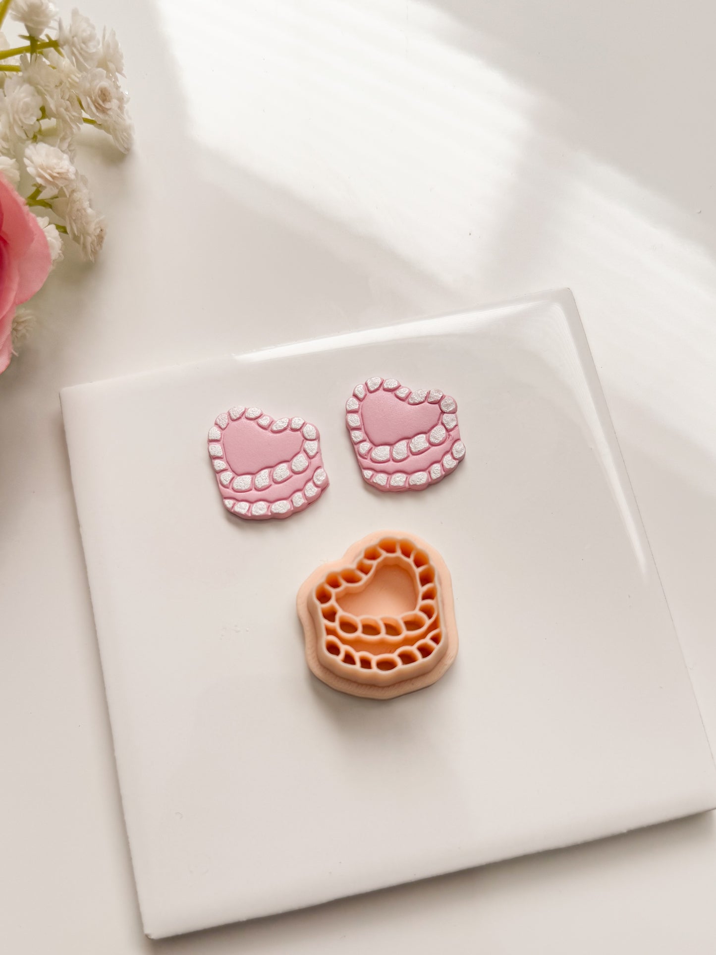 Valentine Cake Clay Cutter | Valentine Cake Polymer Clay Cutter for DIY Dessert Earrings Baking-Themed Jewelry and Handmade Valentine's Accessories