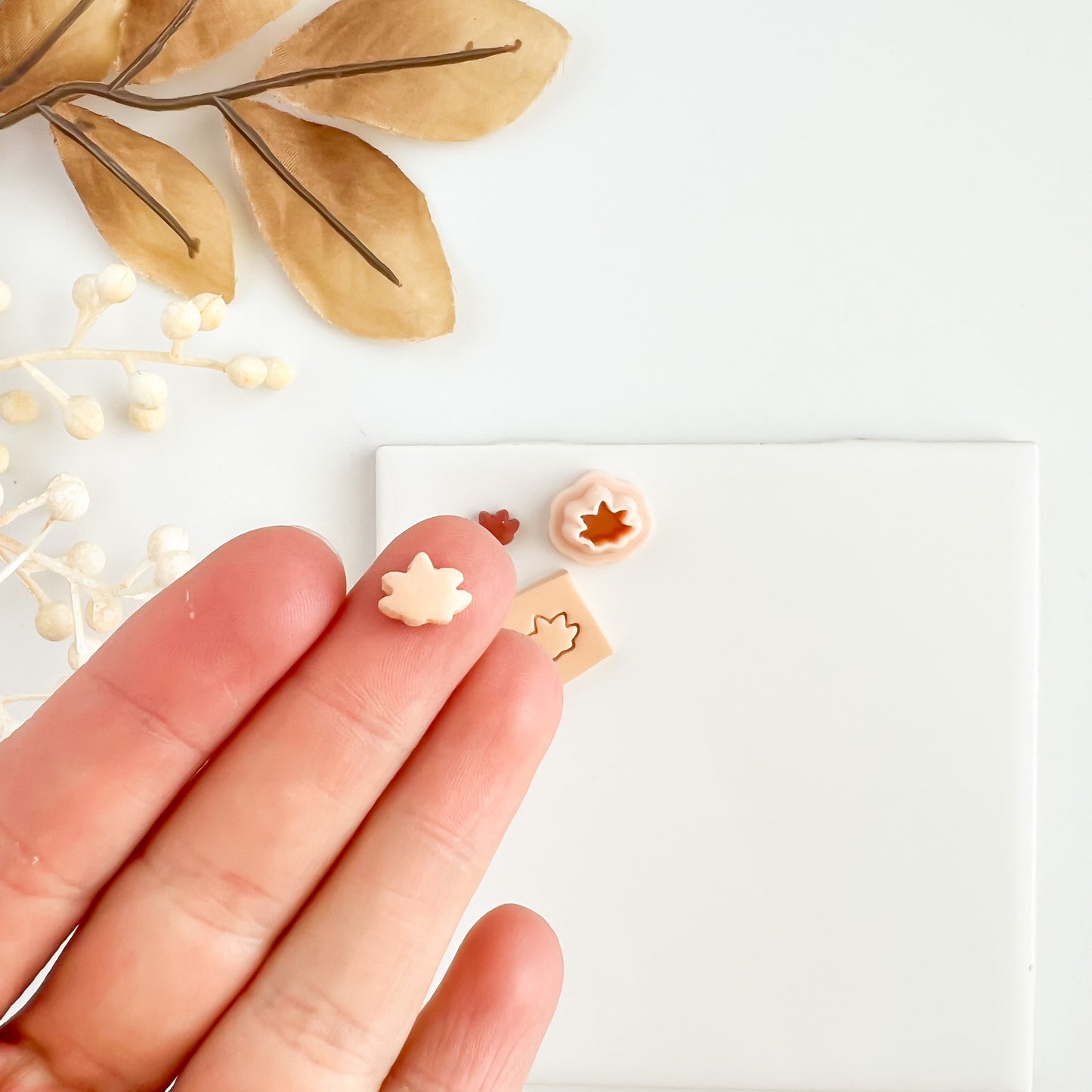 Micro Maple Leaf Clay Cutter | Small Maple Leaf Polymer Clay Cutter for DIY Fall Earrings Autumn Jewelry Making Handmade Clay Crafts