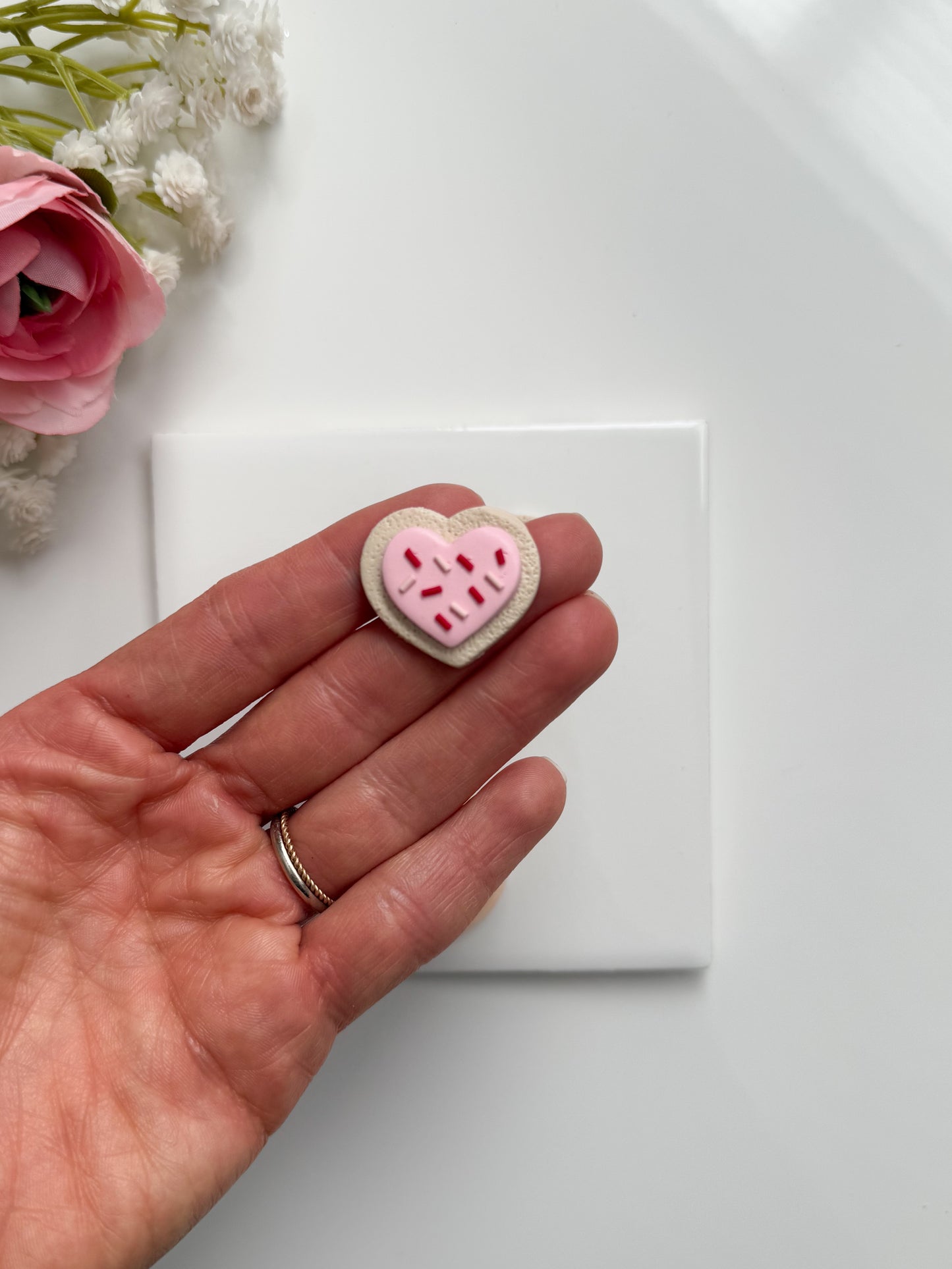 Heart Frosted Cookie No. 1 Clay Cutter | Heart Frosted Cookie No. 1 Polymer Clay Cutter for DIY Valentine Earrings Sweet Dessert Jewelry and Handmade Fun Accessories