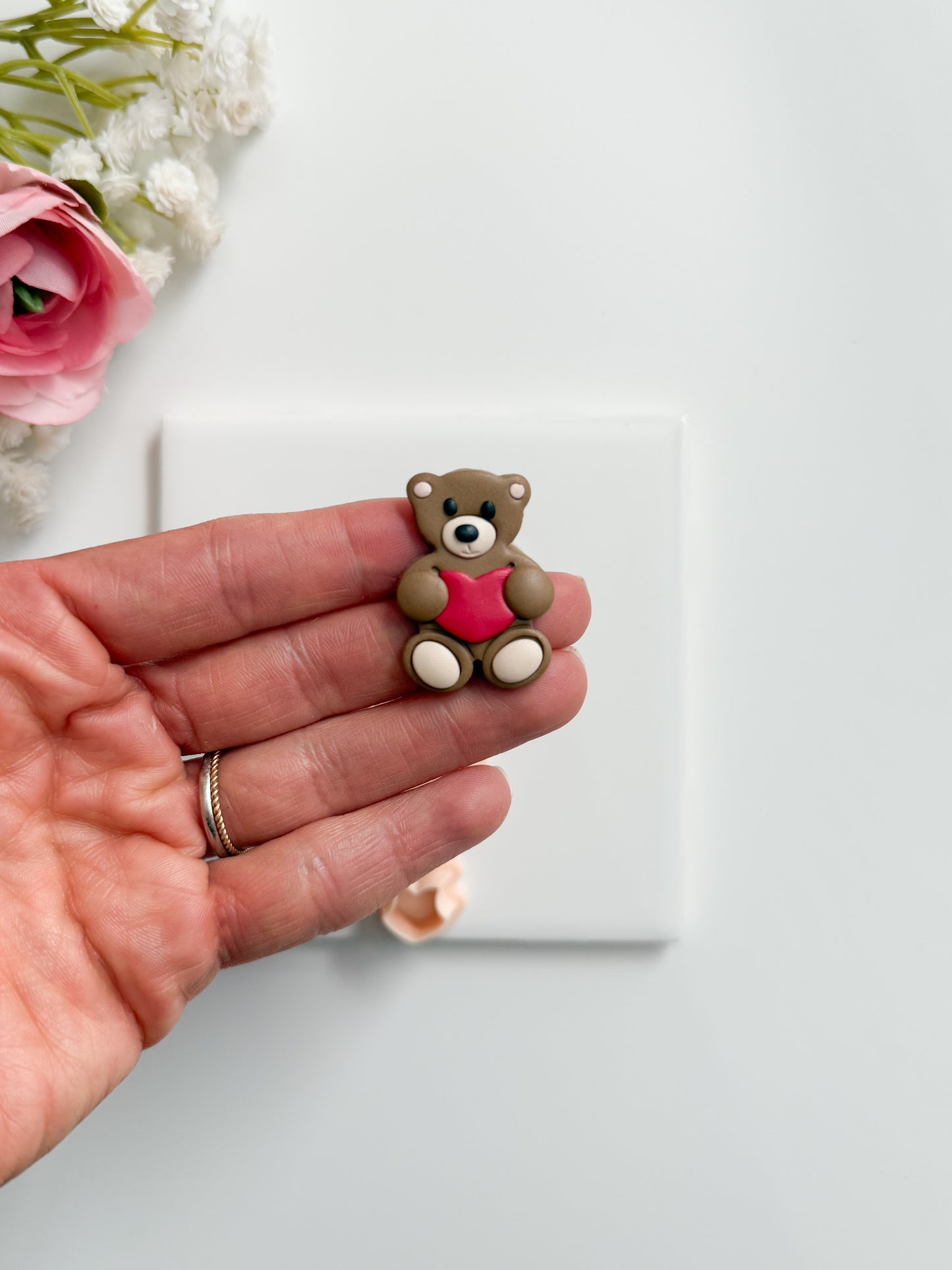 Valentine Bear No. 3 Clay Cutter | Valentine Bear Polymer Clay Cutter for DIY Cute Earrings Teddy Bear Jewelry and Handmade Valentine's Gifts