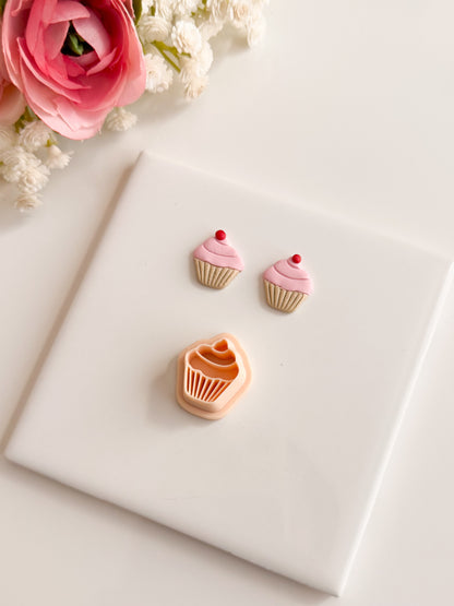 Cupcake No. 7 Clay Cutter | Cupcake No. 7 Polymer Clay Cutter for DIY Cute Earrings Food-Themed Jewelry and Handmade Fun Accessories