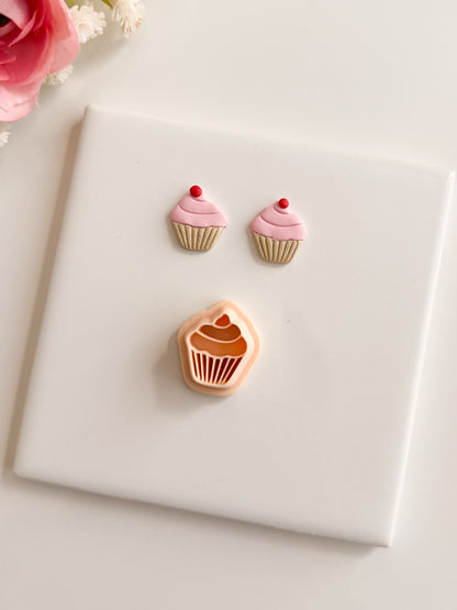 Cupcake No. 7 Clay Cutter | Cupcake No. 7 Polymer Clay Cutter for DIY Cute Earrings Food-Themed Jewelry and Handmade Fun Accessories