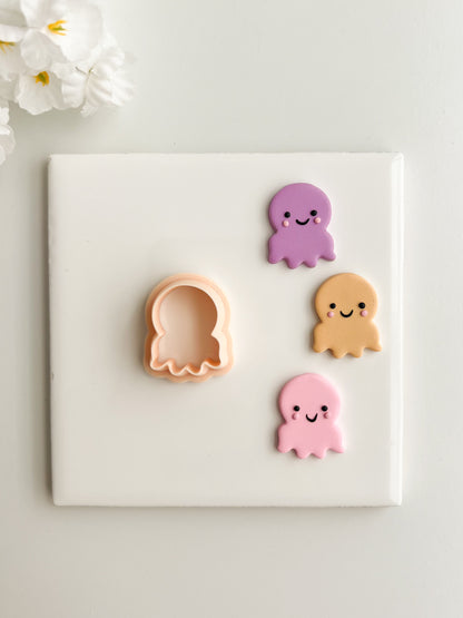 Octopus No. 2 Clay Cutter | Octopus No. 2 Polymer Clay Cutter for DIY Sea-Themed Earrings Coastal Jewelry and Handmade Ocean Accessories