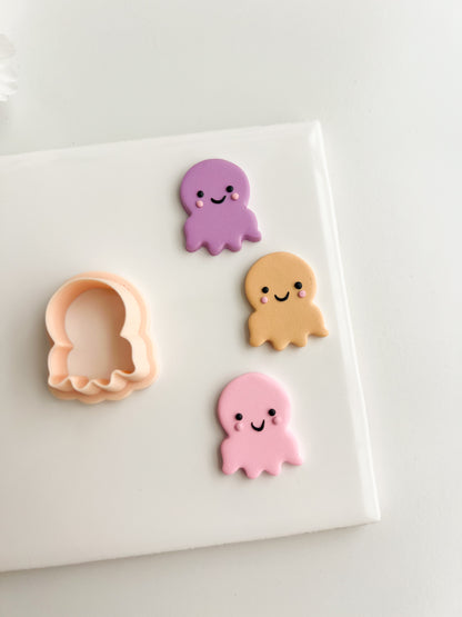Octopus No. 2 Clay Cutter | Octopus No. 2 Polymer Clay Cutter for DIY Sea-Themed Earrings Coastal Jewelry and Handmade Ocean Accessories