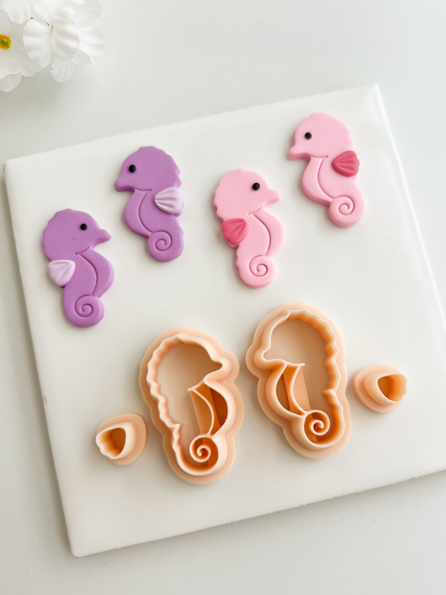 Sea Horse No. 3 Clay Cutter | Sea Horse No. 3 Polymer Clay Cutter for DIY Beach Earrings Nautical Jewelry and Handmade Sea Accessories
