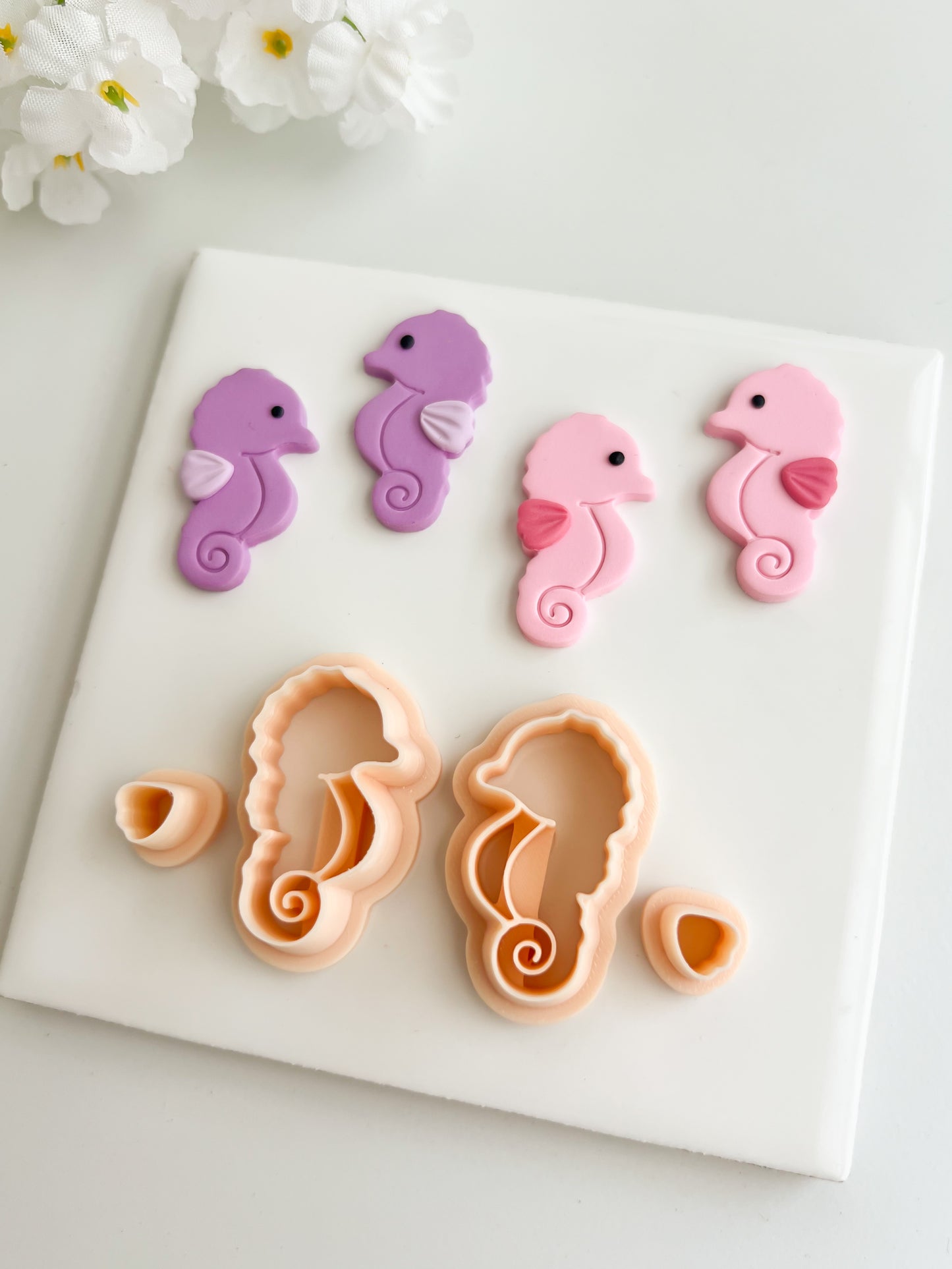 Sea Horse No. 3 Clay Cutter | Sea Horse No. 3 Polymer Clay Cutter for DIY Beach Earrings Nautical Jewelry and Handmade Sea Accessories