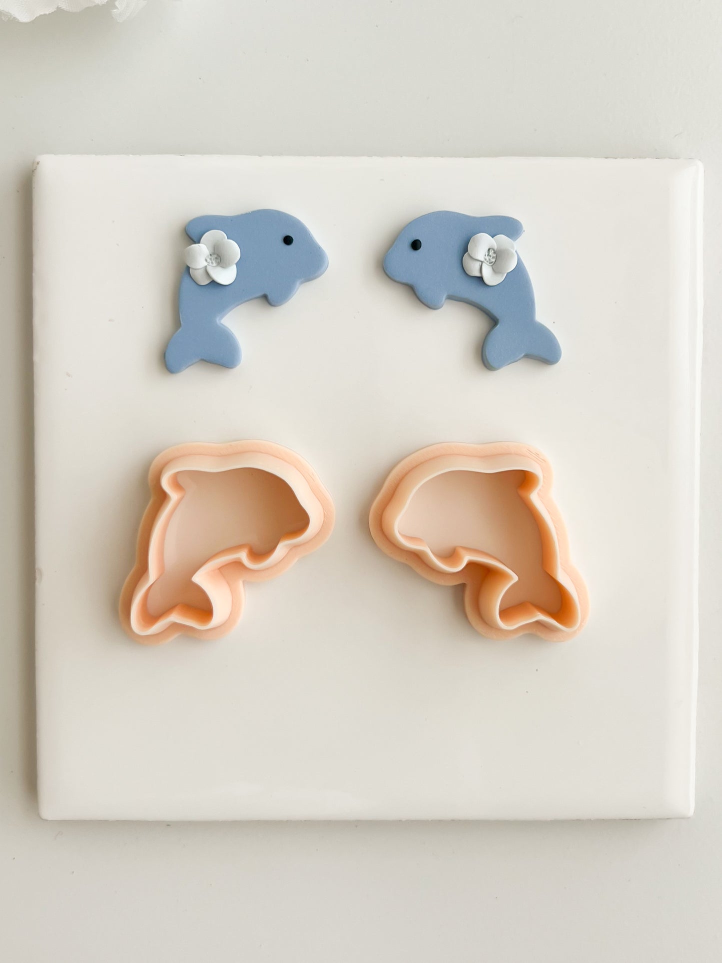 Dolphin No. 2 Clay Cutter | Dolphin No. 2 Polymer Clay Cutter for DIY Ocean Earrings Sea-Themed Jewelry and Handmade Beach Accessories