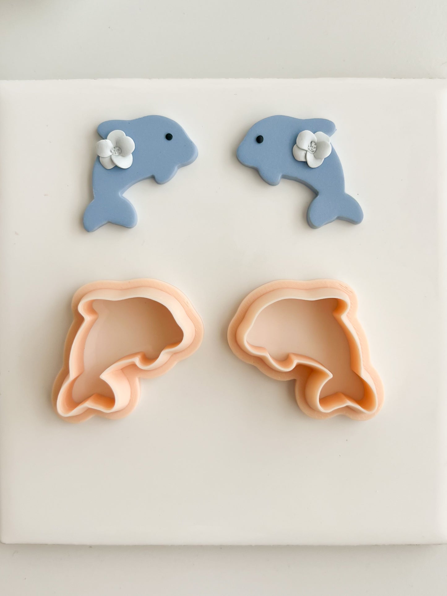 Dolphin No. 2 Clay Cutter | Dolphin No. 2 Polymer Clay Cutter for DIY Ocean Earrings Sea-Themed Jewelry and Handmade Beach Accessories