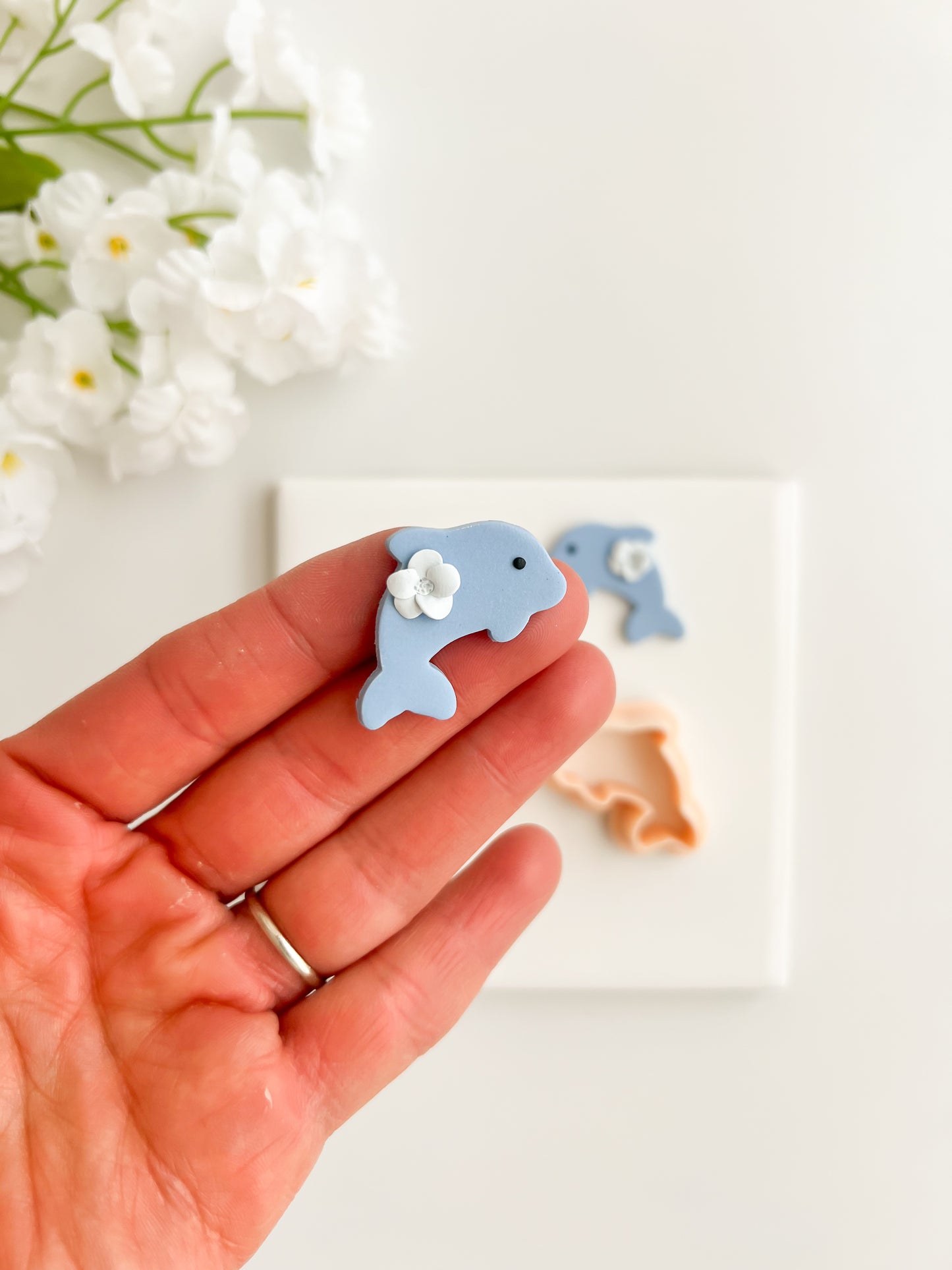 Dolphin No. 2 Clay Cutter | Dolphin No. 2 Polymer Clay Cutter for DIY Ocean Earrings Sea-Themed Jewelry and Handmade Beach Accessories