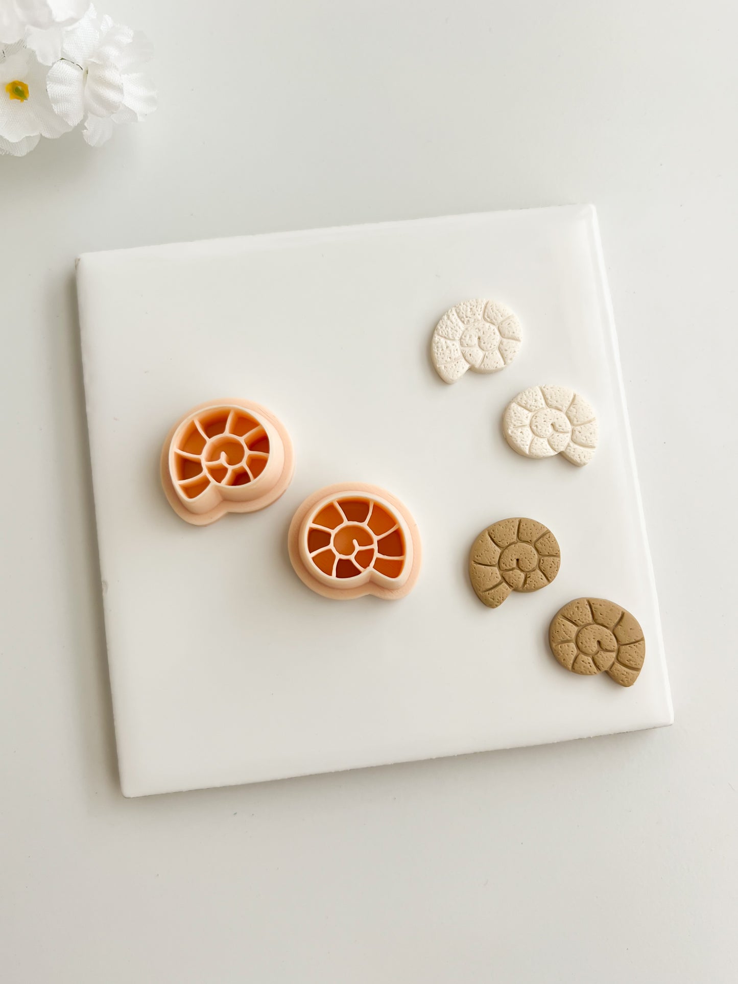 Ocean Snail (Mirrored) Clay Cutter | Ocean Snail Polymer Clay Cutter for DIY Ocean Earrings Marine Jewelry and Handmade Coastal Accessories