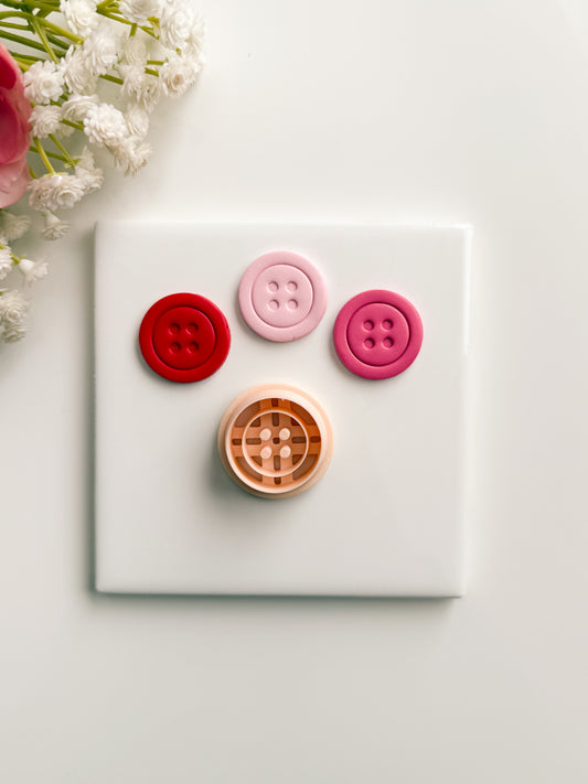 Button No. 1 Clay Cutter | Button No. 1 Polymer Clay Cutter for DIY Fashion Earrings Sewing-Themed Jewelry and Handmade Cute Accessories